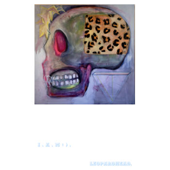 IAM LEOPARD HEAD BLUE EWART - AS Colour Mens Heavy Tee Design